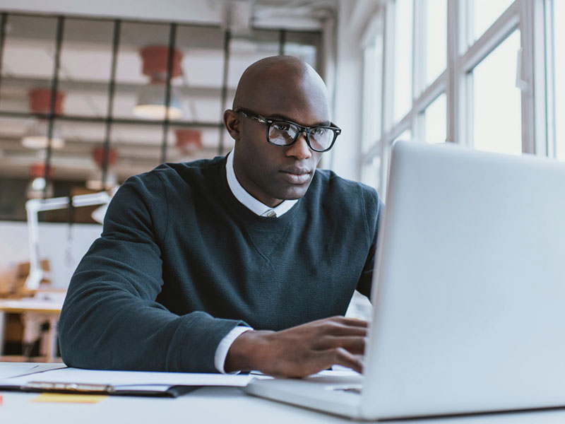 Man working at desk